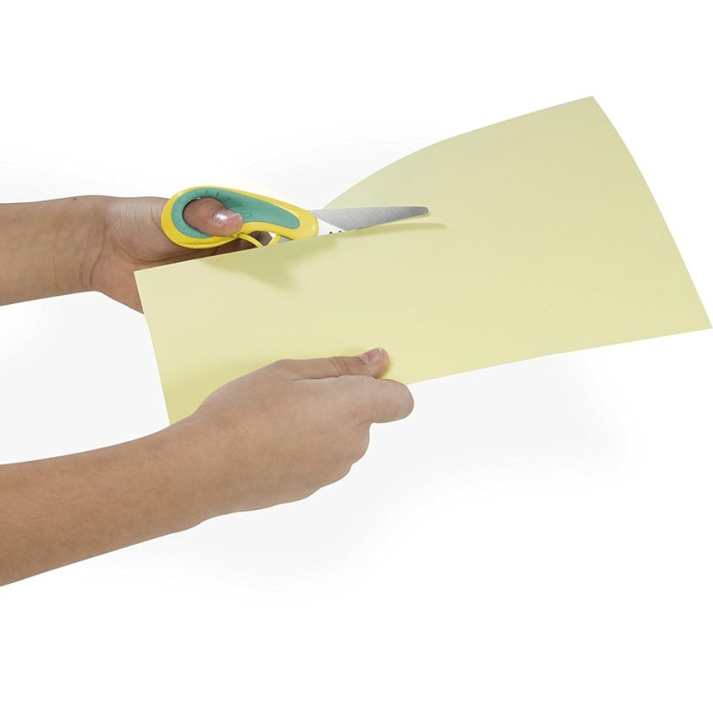 WESTCOTT kinderrichtschaar, linkshandig, ergonomisch softgrip, groen/geel